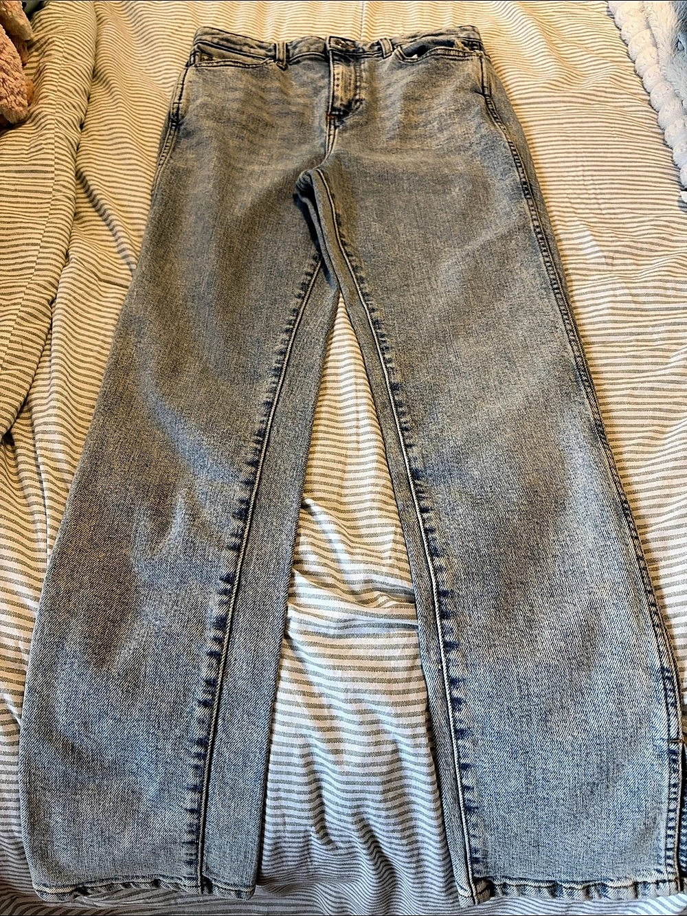 Gianni Bini Straight Leg Jeans Waist 28 Blue